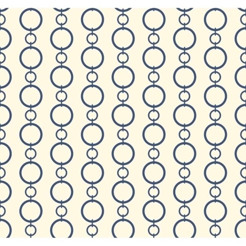 Chain Stripe Wallpaper, 27 in. x 27 ft. = 60.75 sq.ft., in white, dark blue