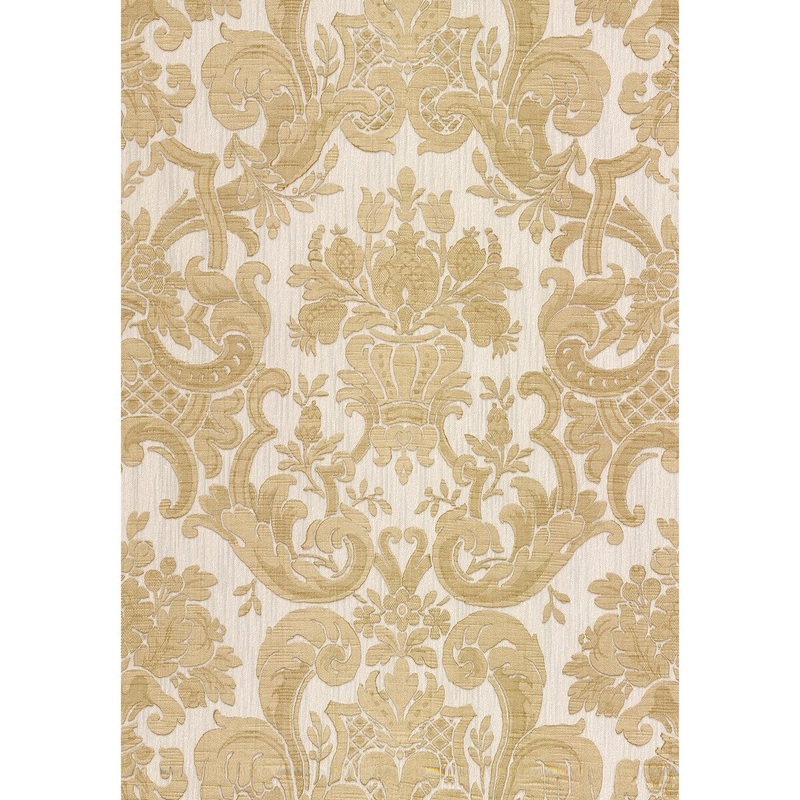 Damasks Geffen Milano Brown Damask 33' L X 20.5" W Wallpaper Roll