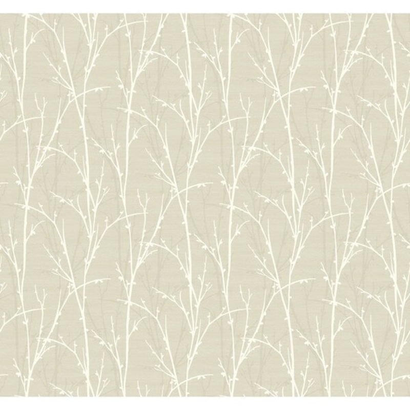 Deer Park Twigs/Branches Wallpaper, In Greige & Off-White