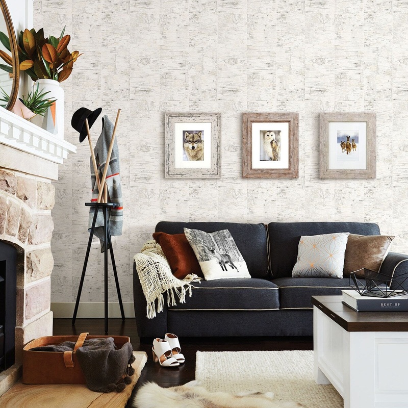 Faux Effects Khloe Champlain Cream Grid Wood 33' L X 20.5 W Wallpaper Roll
