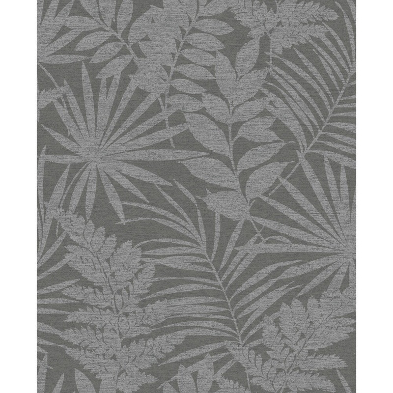 Fenne Grey Tropical Leaf Wallpaper - 20.5 X 396