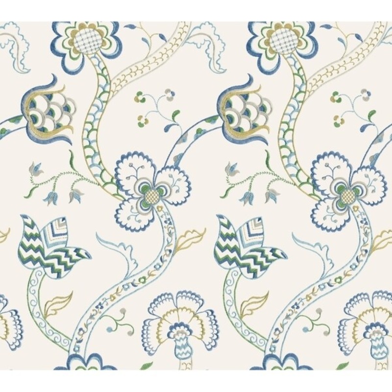 Gainsborough Removable Wallpaper, 27 in. x 27 ft. = 60.75 sq.ft., in Blues