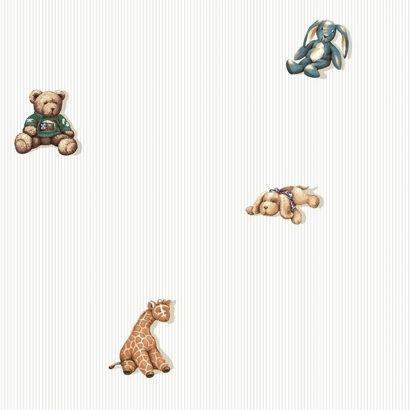 Stuffed Animal Spot Wallpaper 20.5 in. x 33 ft. 56 sq.ft.