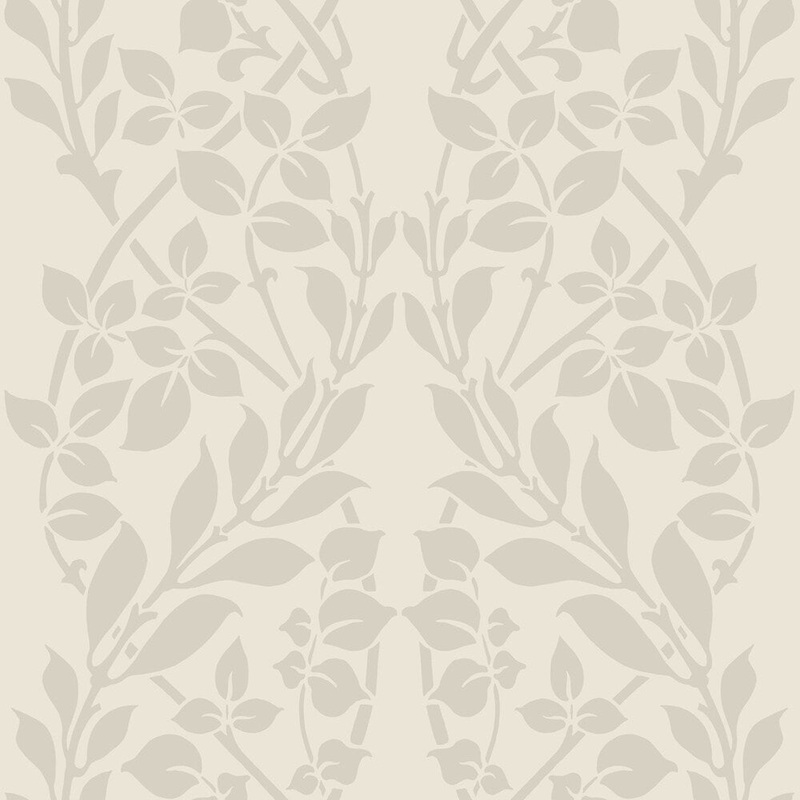 Botanica Wallpaper, 20.5 in. x 33 ft. = 56 sq.ft, in beige/iridescent gold/white
