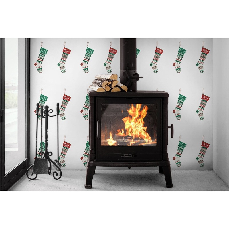 Dunkirk Stockings Illustration Peel and Stick Wallpaper 20.5 in x 18 ft = 30.8 sq ft