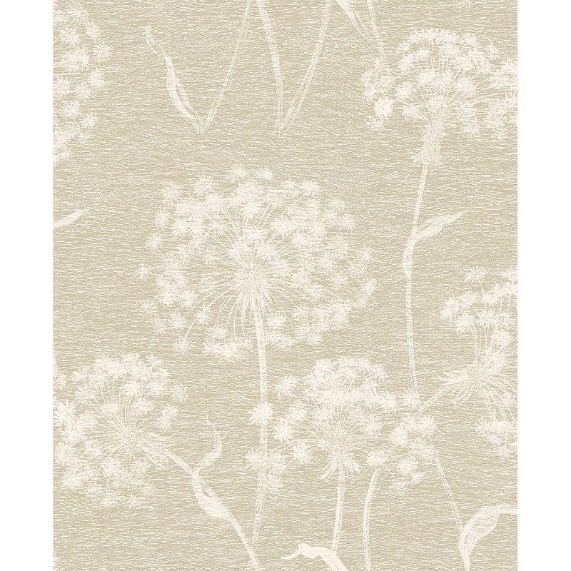 Florals & Flowers Bijou Dandelion Wallpaper 20.5 in x 33 ft = About 56.4 square feet