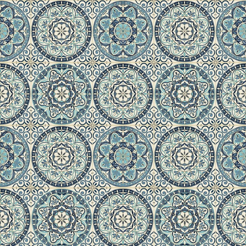 Surface Style Color Wheel Capri Tile Peel and Stick Wallpaper - 20.5 in. W x 18 ft. L