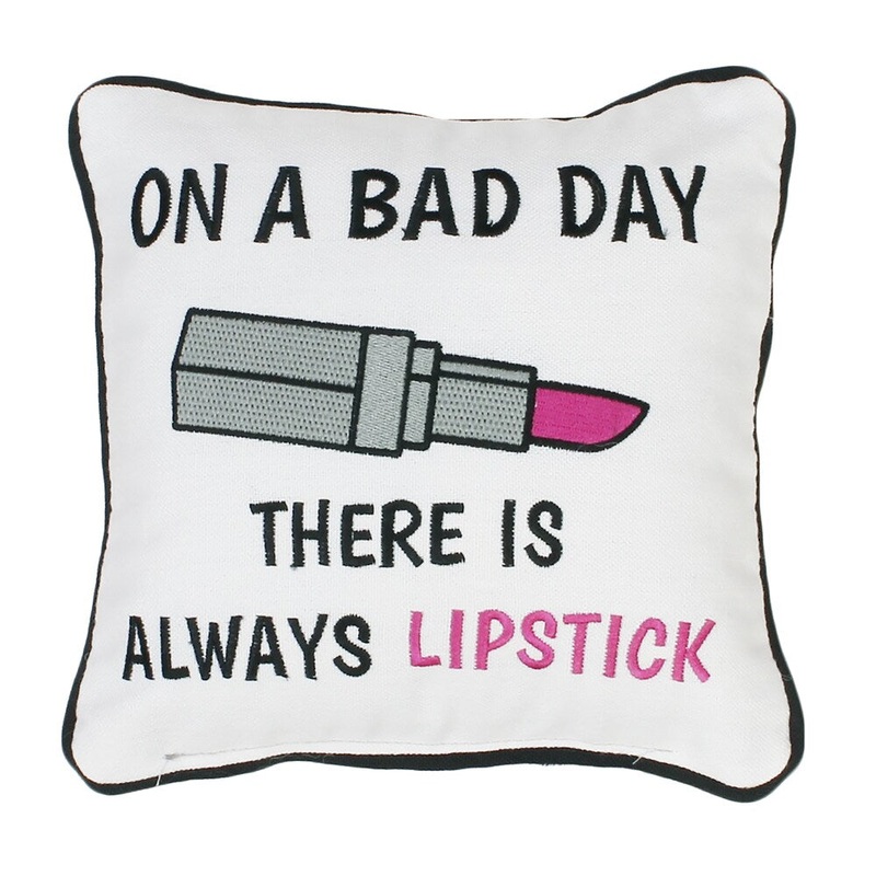 Bad Day Lipstick Mini Throw Pillows