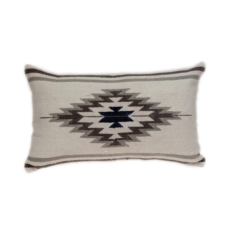 Southwest Gray and Brown Lumbar Throw Pillow