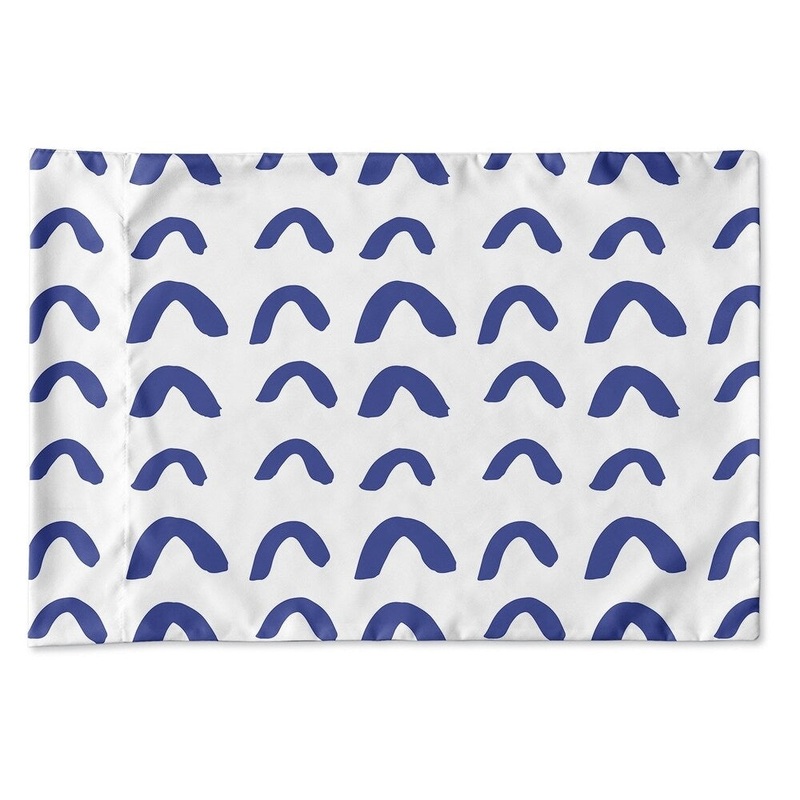 BOWEN HALF CIRCLE BRIGHT BLUE Pillow Case
