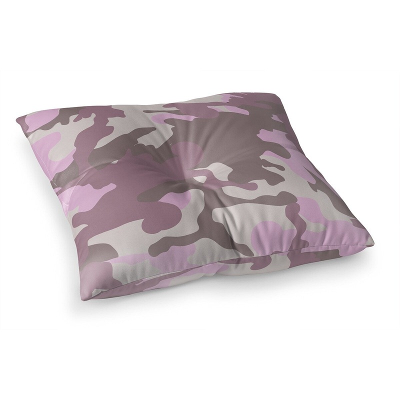 CAMO FLOW PINK AND PURPLE FADED Floor Pillow By Kavka Designs