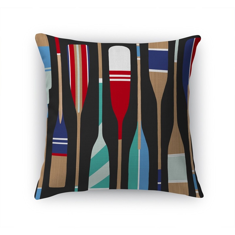 THIS OAR THAT CHARCOAL Accent Pillow by Kavka Designs