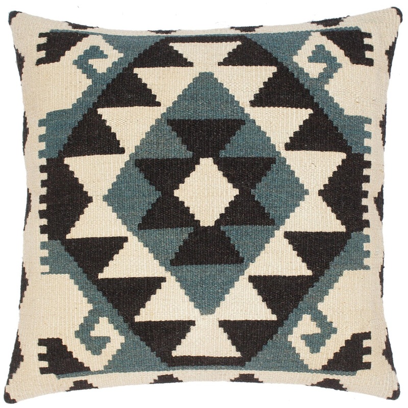 Bauhaus Kenneth Hand-Woven Turkish Kilim Throw Pillow 20 in. x 20 in.