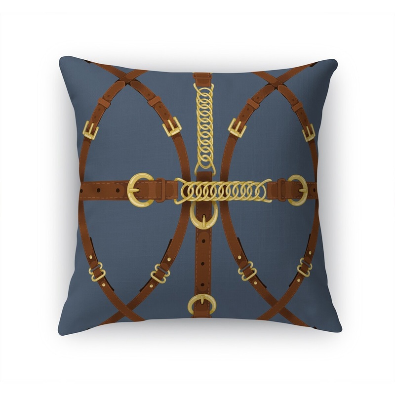 STRAP HAPPY SLATE Accent Pillow by Kavka Designs