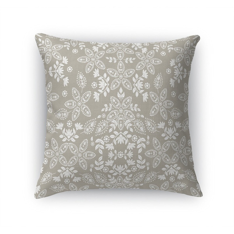 BOHO FLORAL GRIEGE Accent Pillow by Kavka Designs