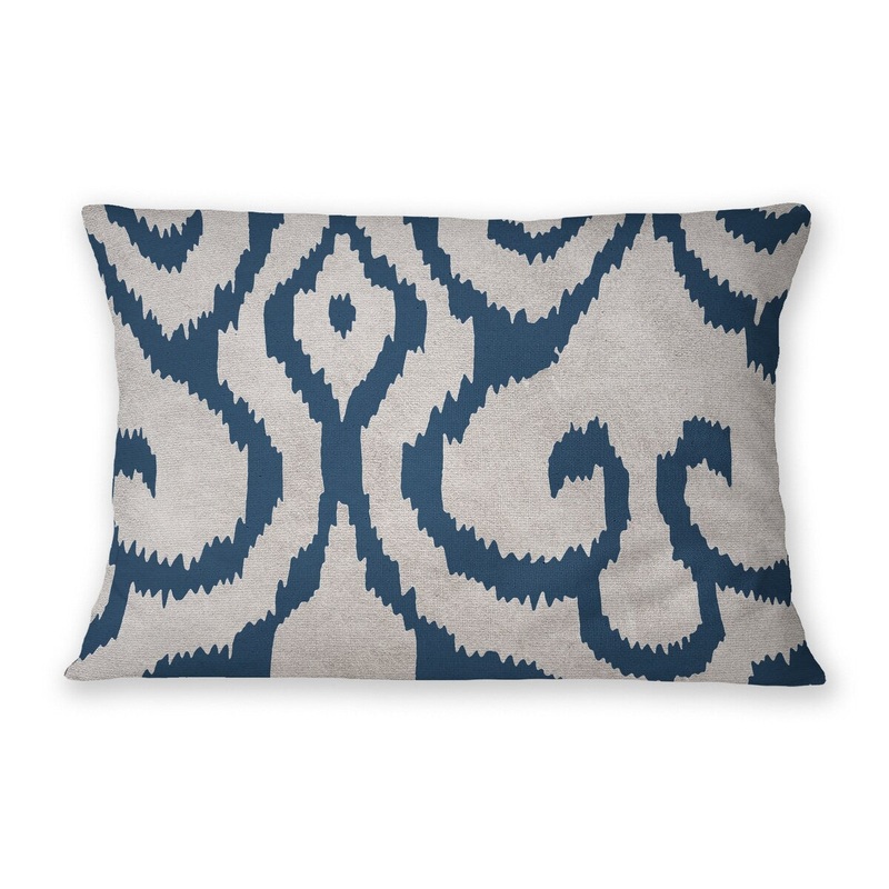 SIMPLY ELEGANT TRELLIS NAVY Linen Throw Pillow By Nancy Green