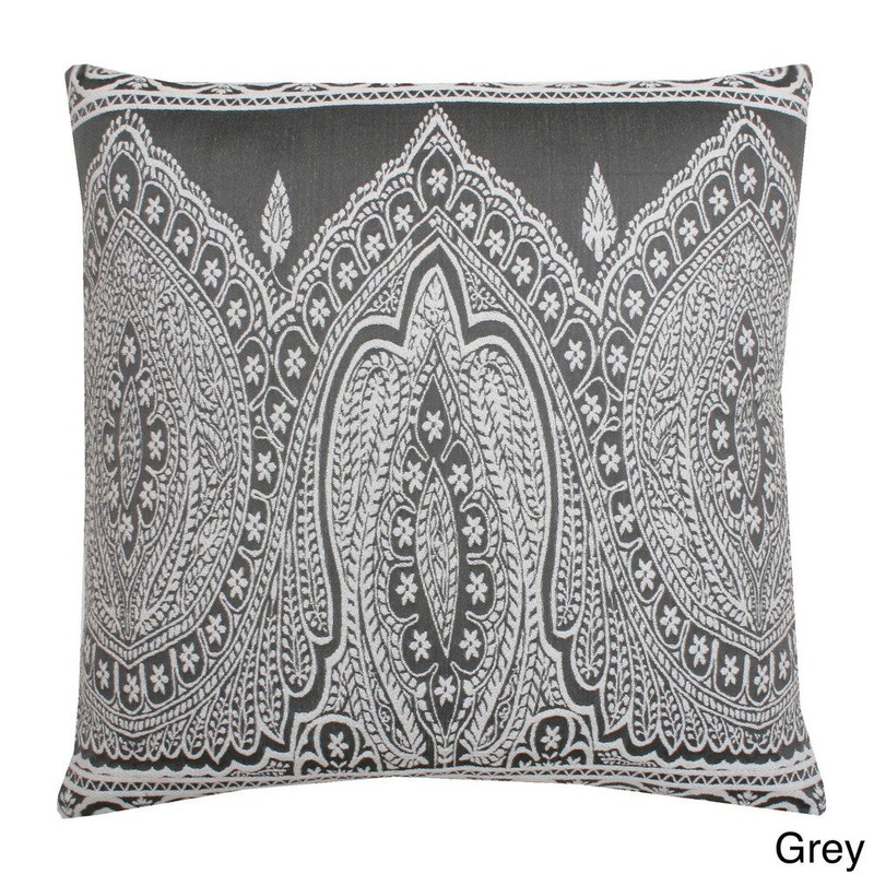 Taj Embroidered Feather Filled 20-inch Throw Pillow