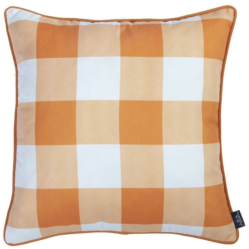 Thanksgiving Orange Printed Decorative Throw Pillow Cover 18"x 18"