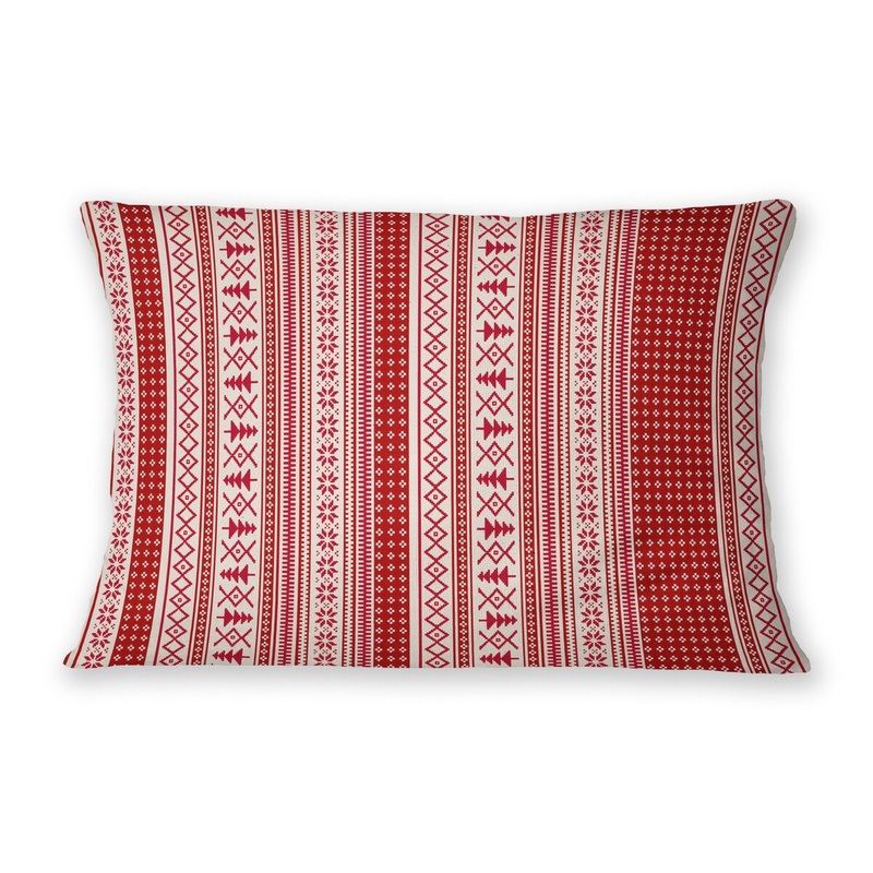 ASPEN TREE RED Lumbar Pillow By Jenny Lund