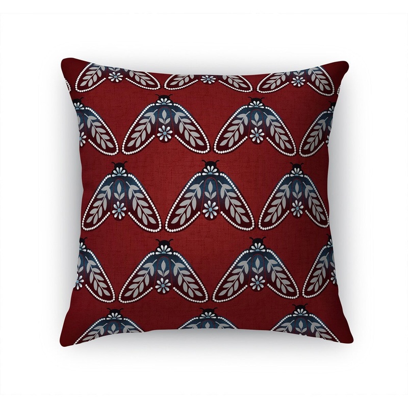 BOHO BUG MAROON Accent Pillow by Kavka Designs
