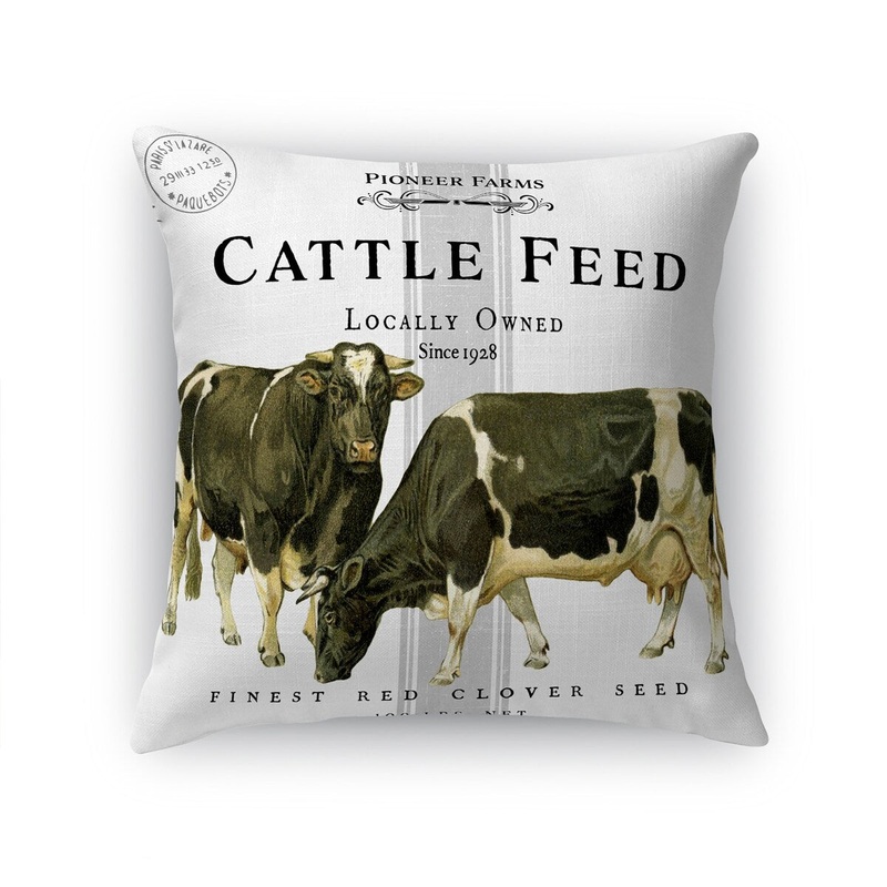 CATTLE FEED TWO Accent Pillow by Terri Ellis