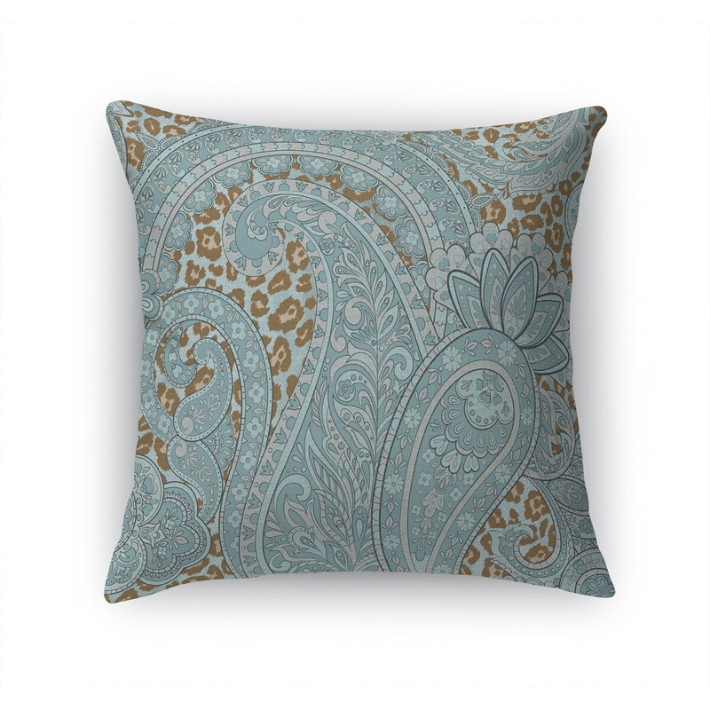 CHEETAH BLUE TAUPE Accent Pillow by Kavka Designs