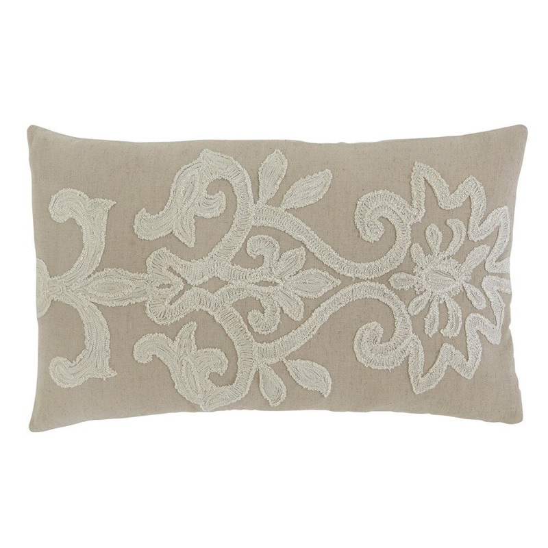 Signature Design by Ashley Embroidered Beige Pillow