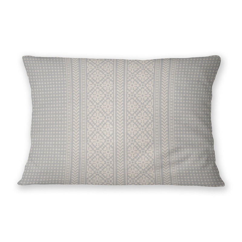 ASPEN SNOWFLAKE GREY Linen Throw Pillow By Jenny Lund