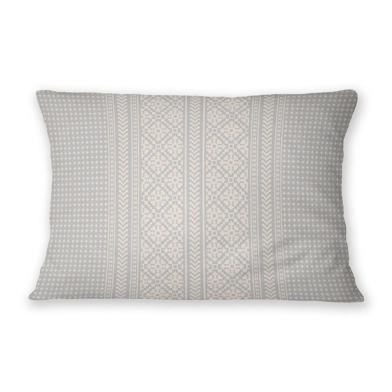 ASPEN SNOWFLAKE GREY Lumbar Pillow By Jenny Lund