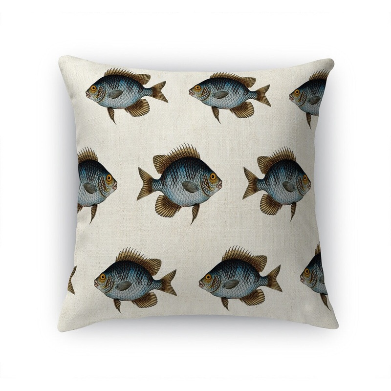 BLUE FISH Accent Pillow by Terri Ellis