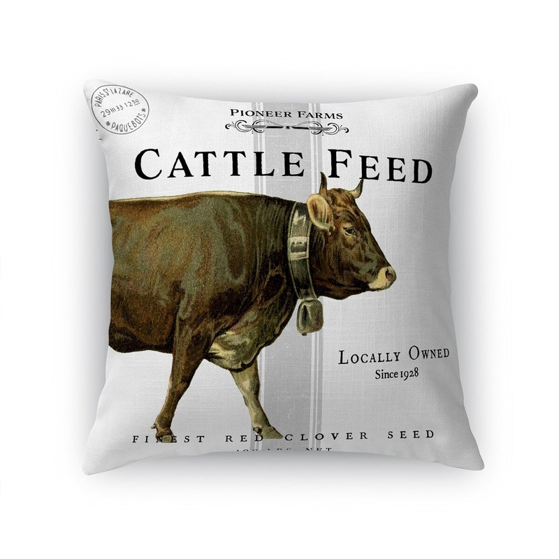 CATTLE FEED Accent Pillow by Terri Ellis