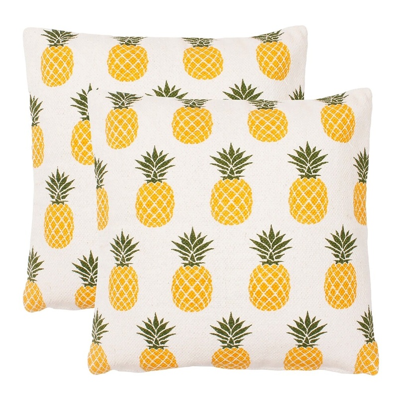 Set of 2 Priya Pineapple Printed Pillow