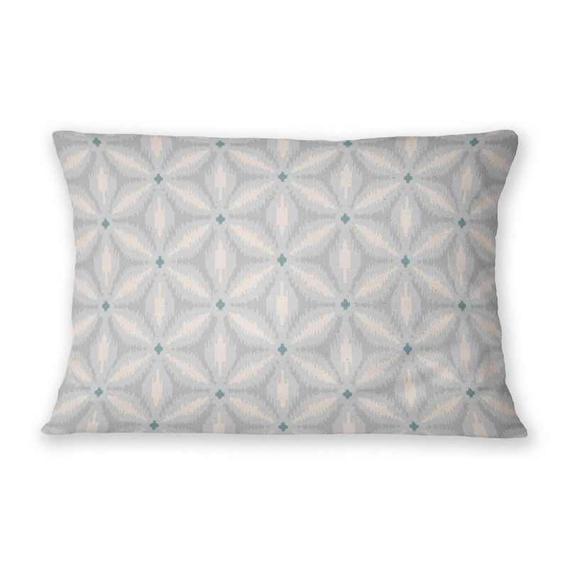 SKETCH A DAISY GREY Lumbar Pillow By Jenny Lund
