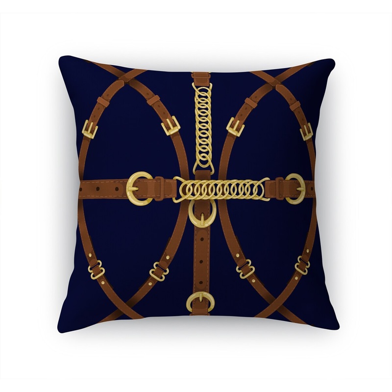 STRAP HAPPY NAVY Accent Pillow by Kavka Designs