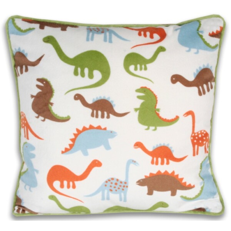 Thro Dinosaur Print Pillow