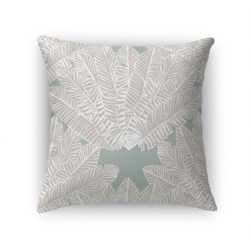 BANANA LEAVES LIGHT GREEN Accent Pillow by Kavka Designs