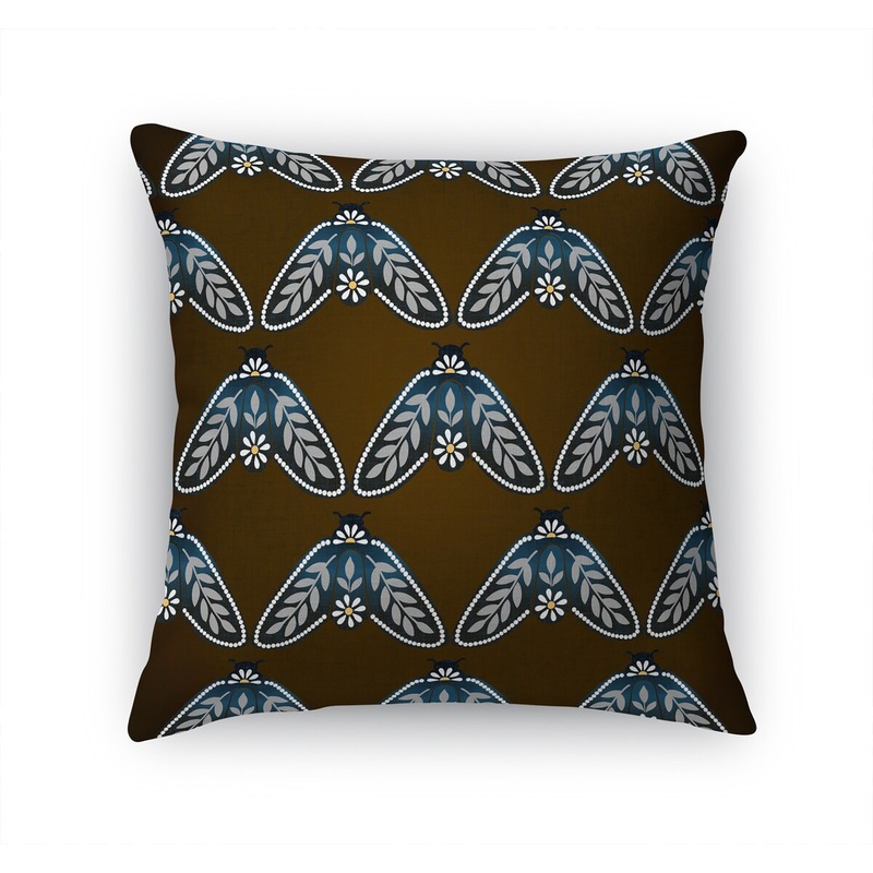 BOHO BUG BROWN Accent Pillow by Kavka Designs