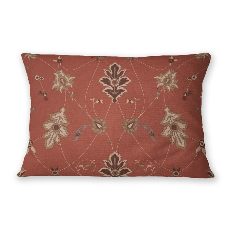SHABYLON TERRACOTTA Linen Throw Pillow By Marina Gutierrez