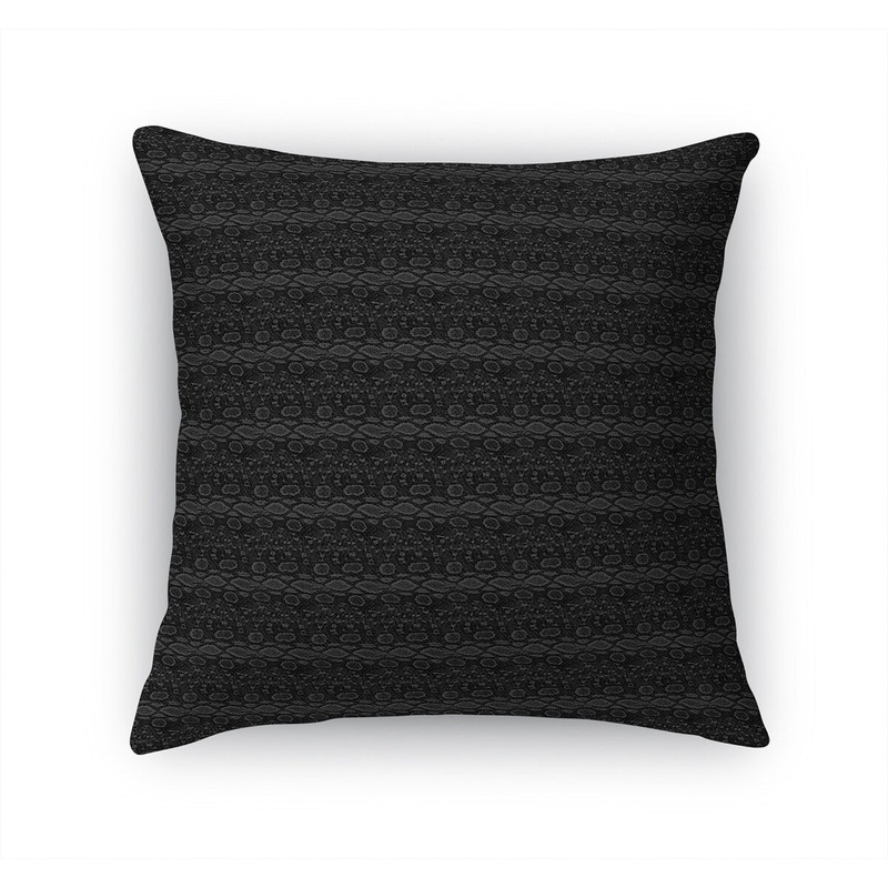 STRIPED SNAKE CHARCOAL Accent Pillow by Kavka Designs
