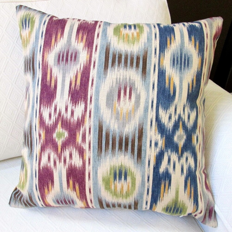 Artisan Pillows Indoor 20-inch Ikat Striped Abstract Stripe Modern Geometric Accent Throw Pillow Cover