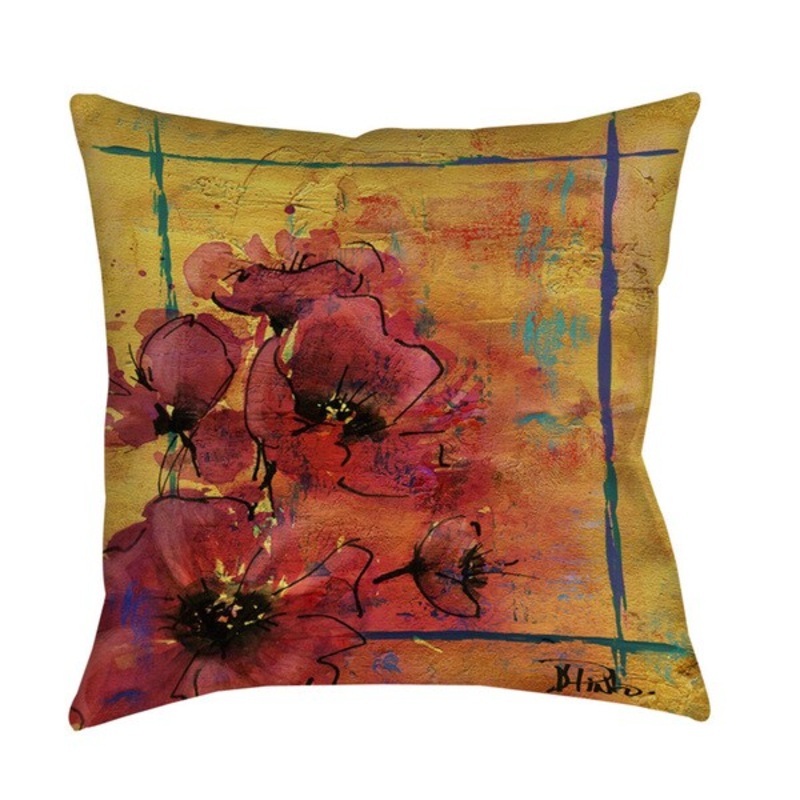Artistic Poppy I Decorative Pillow