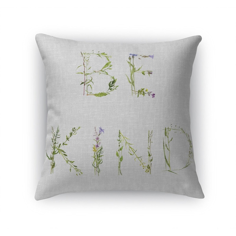 BE KIND GREY Accent Pillow by Kavka Designs