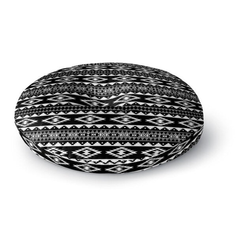 Cherokee Black Floor Pillow