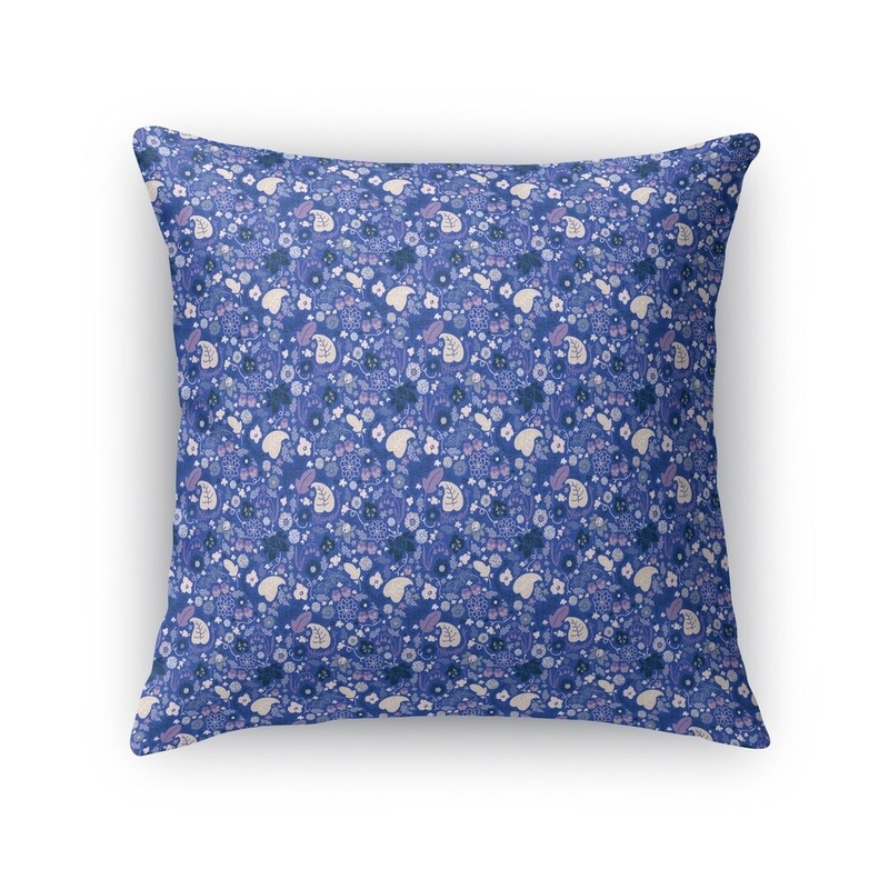 SPRING FIELDS, PINK, BLUE Accent Pillow By Kavka Designs