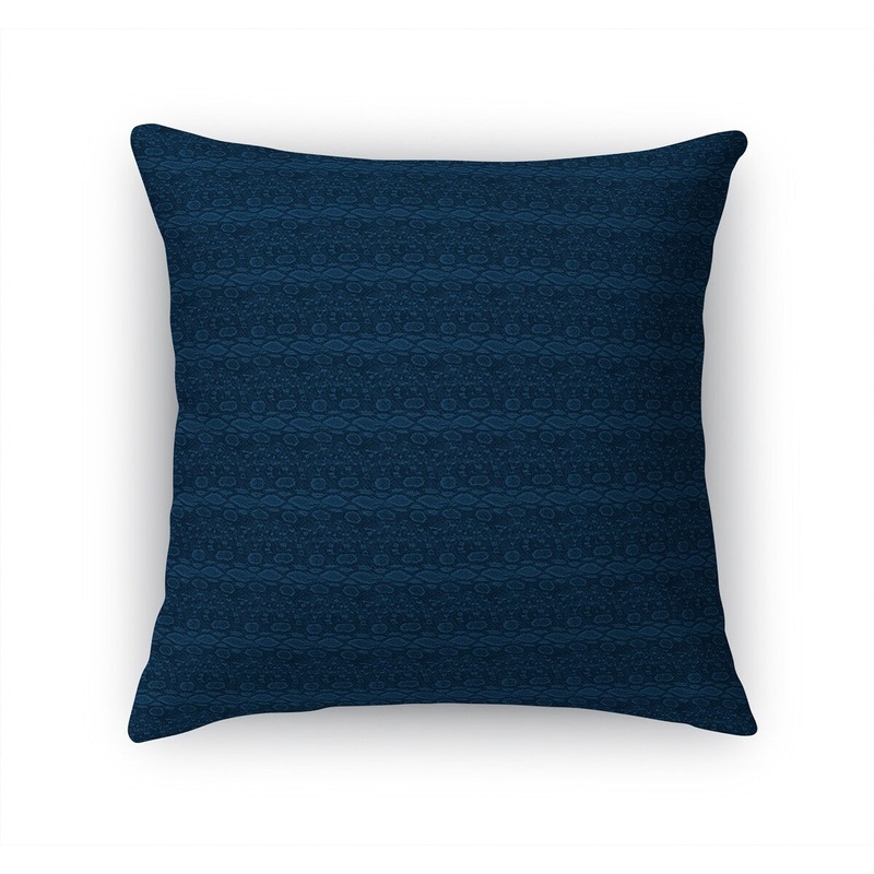 STRIPED SNAKE DARK BLUE Accent Pillow by Kavka Designs