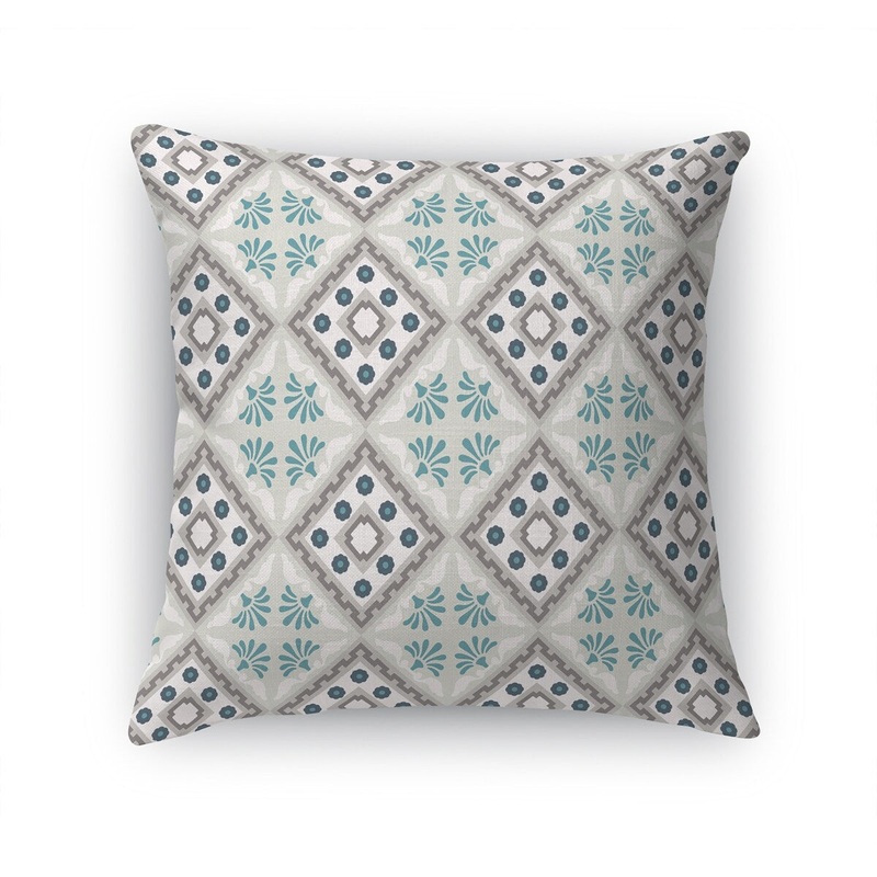 ATLAS GREY & BLUE Accent Pillow by Marina Gutierrez