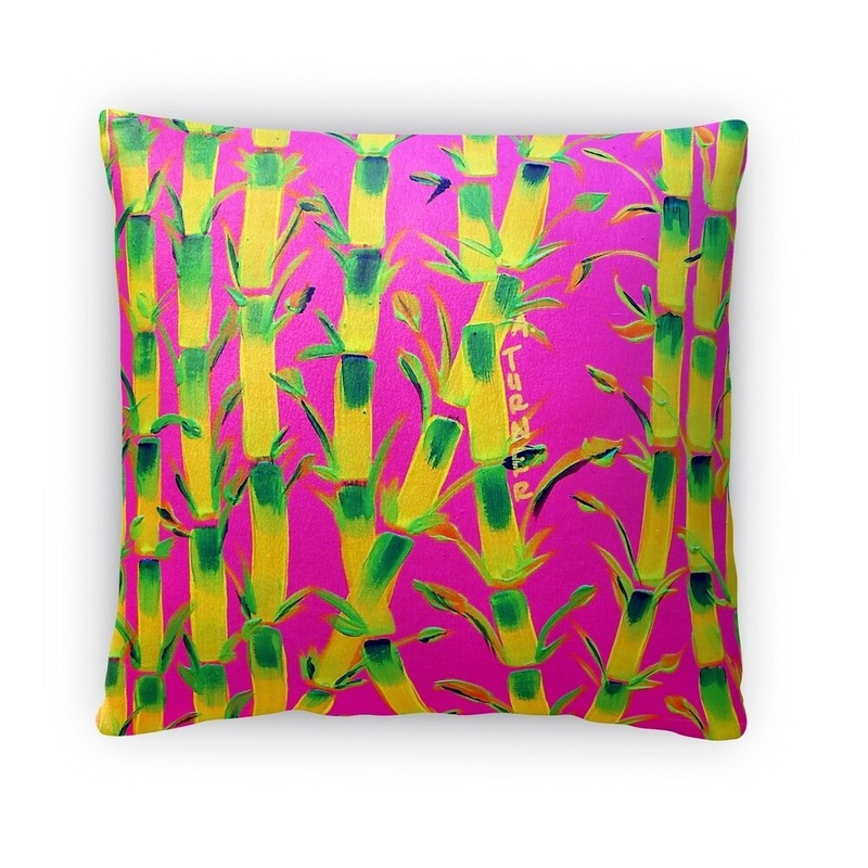 Bamboo Pink Accent Pillow By Kavka Designs