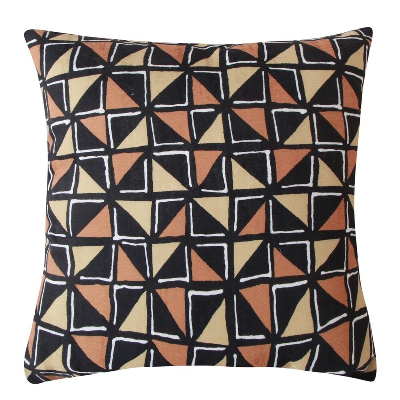 Brown Shaddow Squares Decorative Pillow