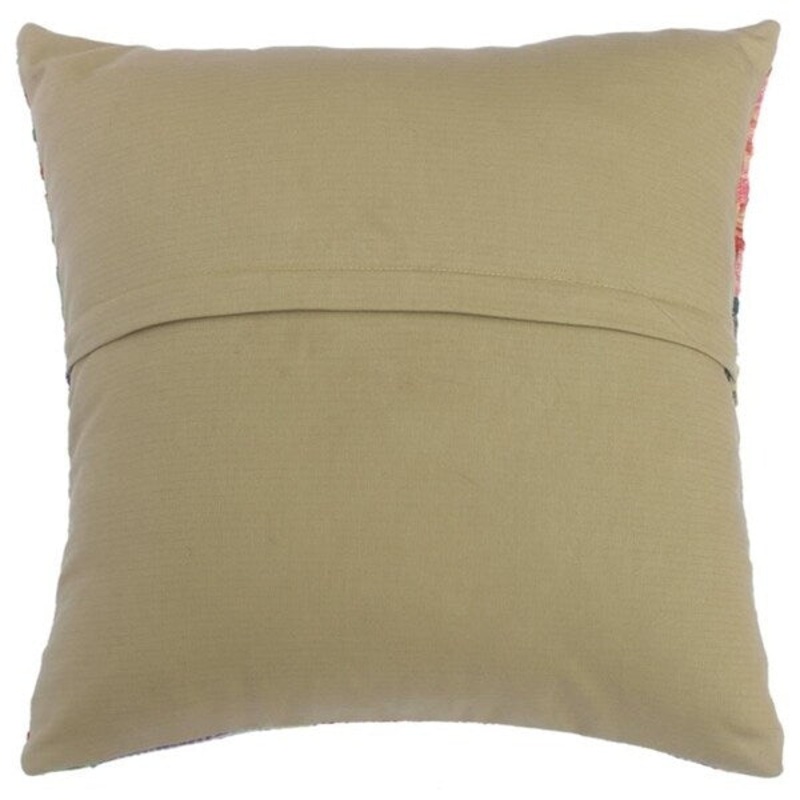 Cherish Rust/Ivory Hand-Woven Kilim Throw Pillow(18"x18")