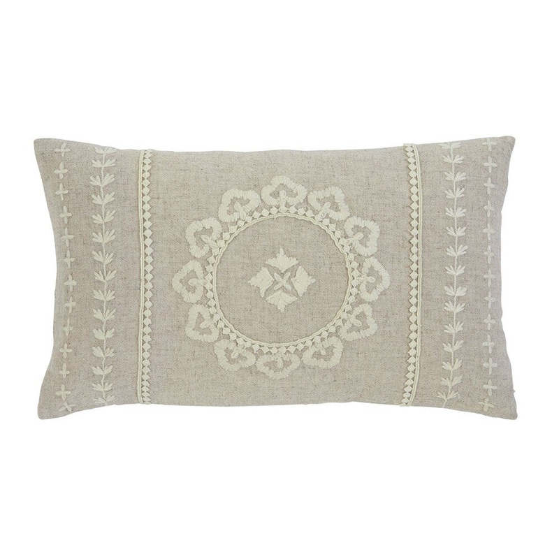 Signature Design by Ashley Embroidered Antique Throw Pillow